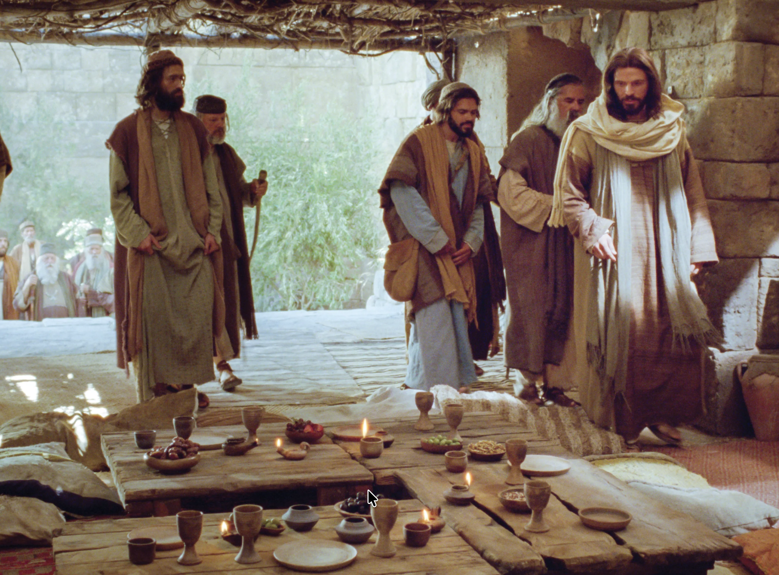 Preparations for the Last Supper are made.